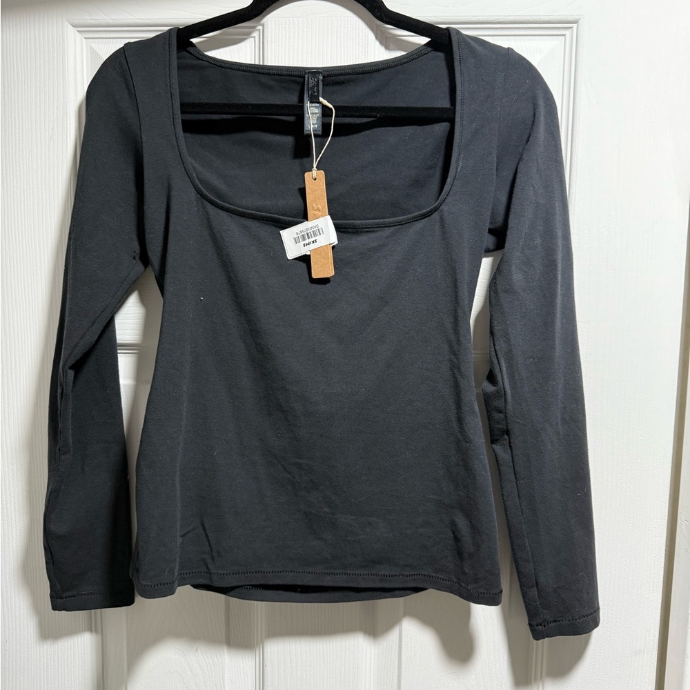 SKIMS Classic Black Long Sleeve Top